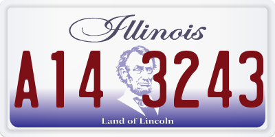 IL license plate A143243