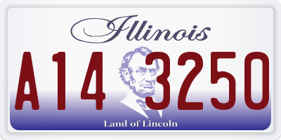 IL license plate A143250