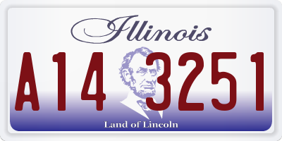 IL license plate A143251