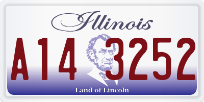 IL license plate A143252