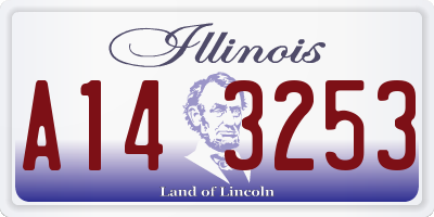 IL license plate A143253