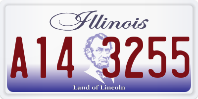 IL license plate A143255