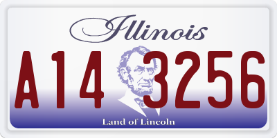 IL license plate A143256
