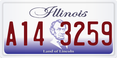 IL license plate A143259