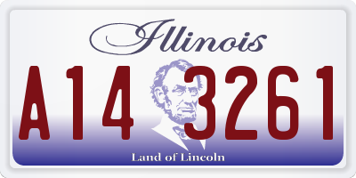 IL license plate A143261
