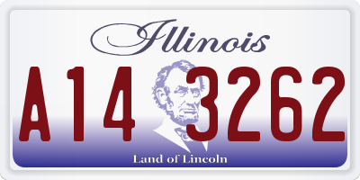 IL license plate A143262