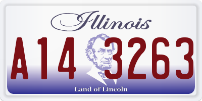 IL license plate A143263