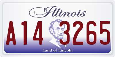 IL license plate A143265