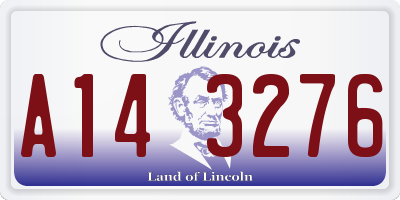 IL license plate A143276