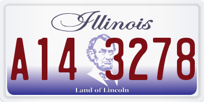 IL license plate A143278