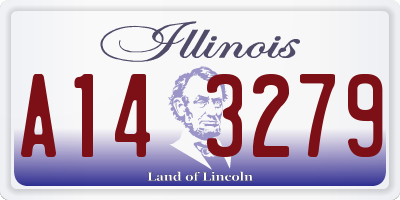 IL license plate A143279