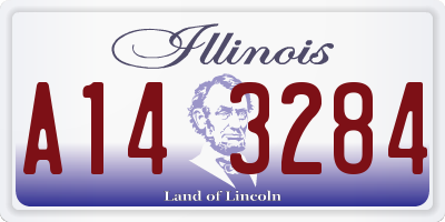 IL license plate A143284
