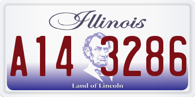 IL license plate A143286