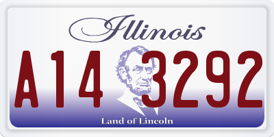 IL license plate A143292