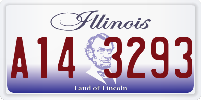 IL license plate A143293