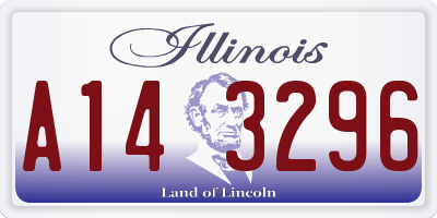 IL license plate A143296