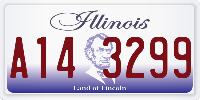 IL license plate A143299