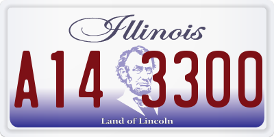 IL license plate A143300