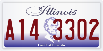 IL license plate A143302