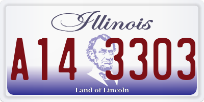 IL license plate A143303