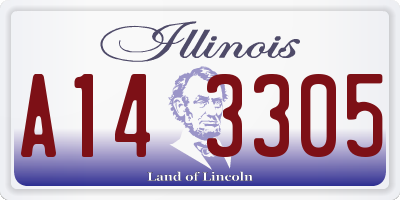 IL license plate A143305