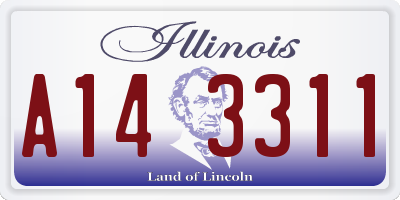 IL license plate A143311