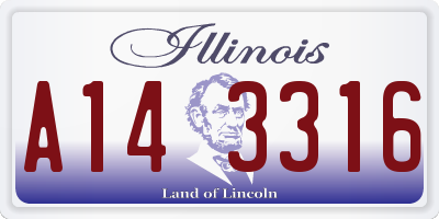 IL license plate A143316