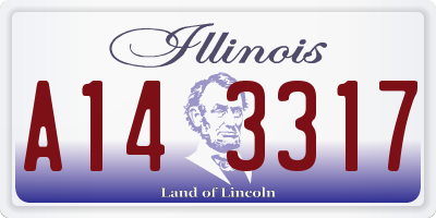 IL license plate A143317