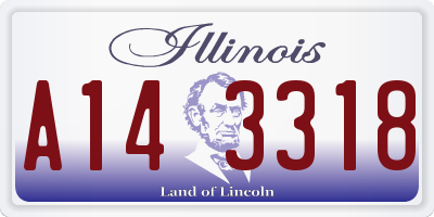 IL license plate A143318