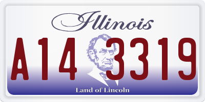 IL license plate A143319