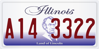 IL license plate A143322