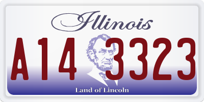 IL license plate A143323