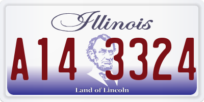 IL license plate A143324