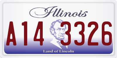 IL license plate A143326
