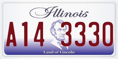 IL license plate A143330