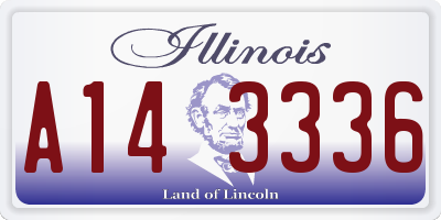 IL license plate A143336