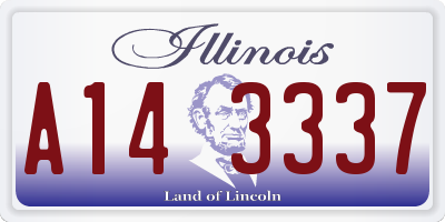 IL license plate A143337