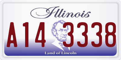 IL license plate A143338