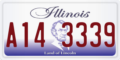 IL license plate A143339