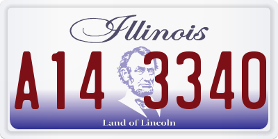 IL license plate A143340