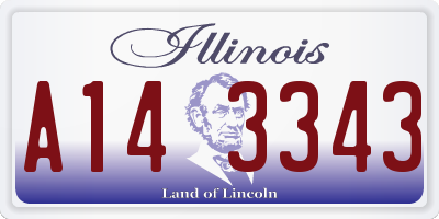 IL license plate A143343