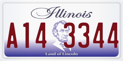 IL license plate A143344