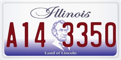 IL license plate A143350