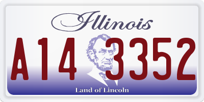 IL license plate A143352