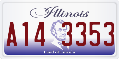 IL license plate A143353