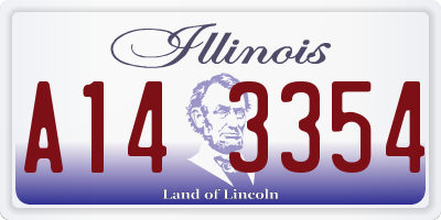 IL license plate A143354