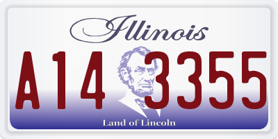 IL license plate A143355