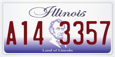 IL license plate A143357