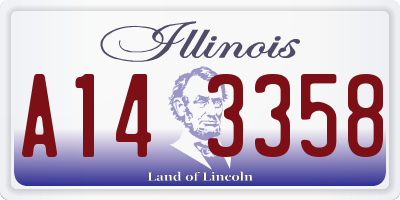 IL license plate A143358