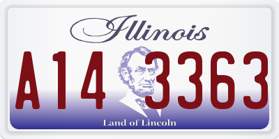IL license plate A143363